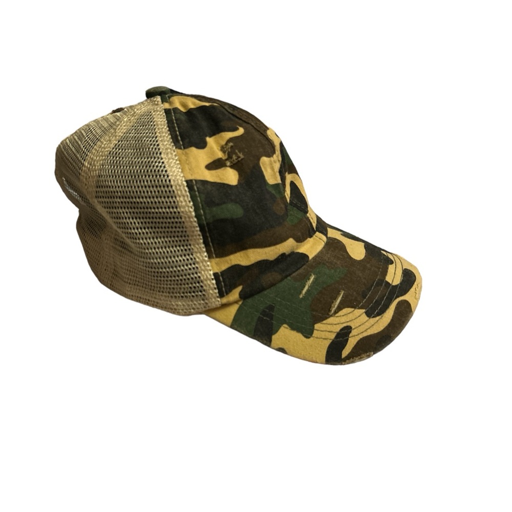 Woman’s Hight Pony Tail Camo Hat